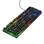 Wired Gaming Keyboard with RGB Rainbow Light & 6-Key Anti-Ghosting (GM701)