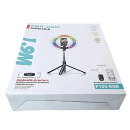 1.9m Ring Light Selfie Stick P100RGB - Electronics Accessories