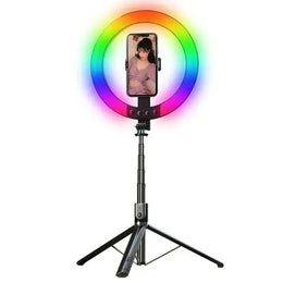 1.9m Ring Light Selfie Stick P100RGB - Electronics Accessories