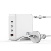 100W GaN desktop charging station with three USB-C ports and one USB-A port