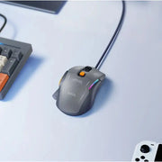 12800 DPI Wired RGB Gaming Mouse with 6 Buttons (GM52)
