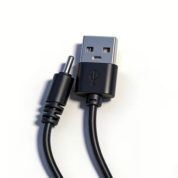 Barrel Jack Power Cable - 2.0mm x 2.0mm charger (Black) 1.5m