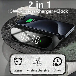 2-in-1 Magnetic Wireless Charger Stand | Fast Charging Dock for Phone & Earbuds | Foldable Station