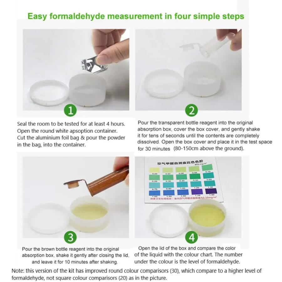 2 x Formaldehyde Air Quality Test Kits (HCHO)