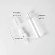 20 x 100 ml Clear Plastic Bottle with Fine Mist Spray Atomiser & Cap - Tools Kits (multipurpose)