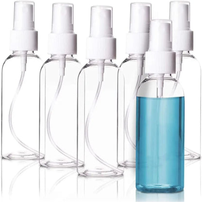 20 x 100 ml Clear Plastic Bottle with Fine Mist Spray Atomiser & Cap