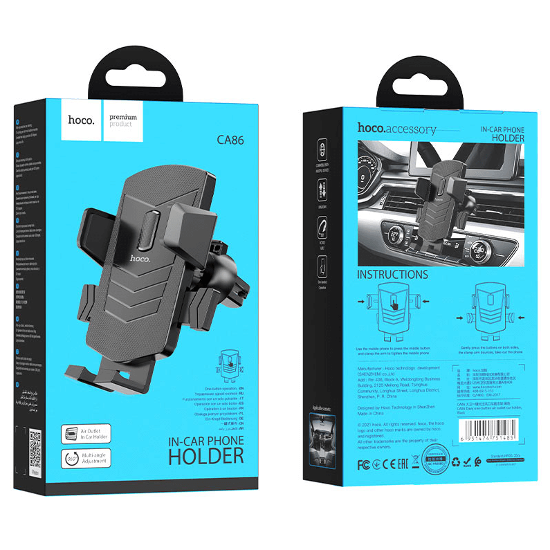 CA86 Car Air Vent Phone Holder | Strong Grip Universal Mount