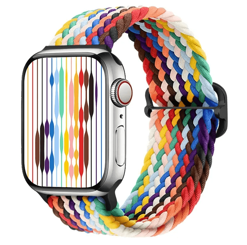 Apple Watch Braided Nylon Band – Adjustable Buckle, Lightweight & Stretchy