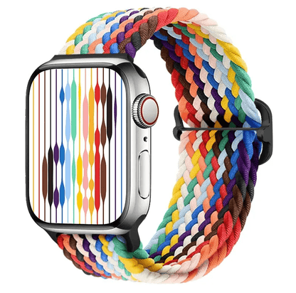 Apple Watch Braided Nylon Band – Adjustable Buckle, Lightweight & Stretchy