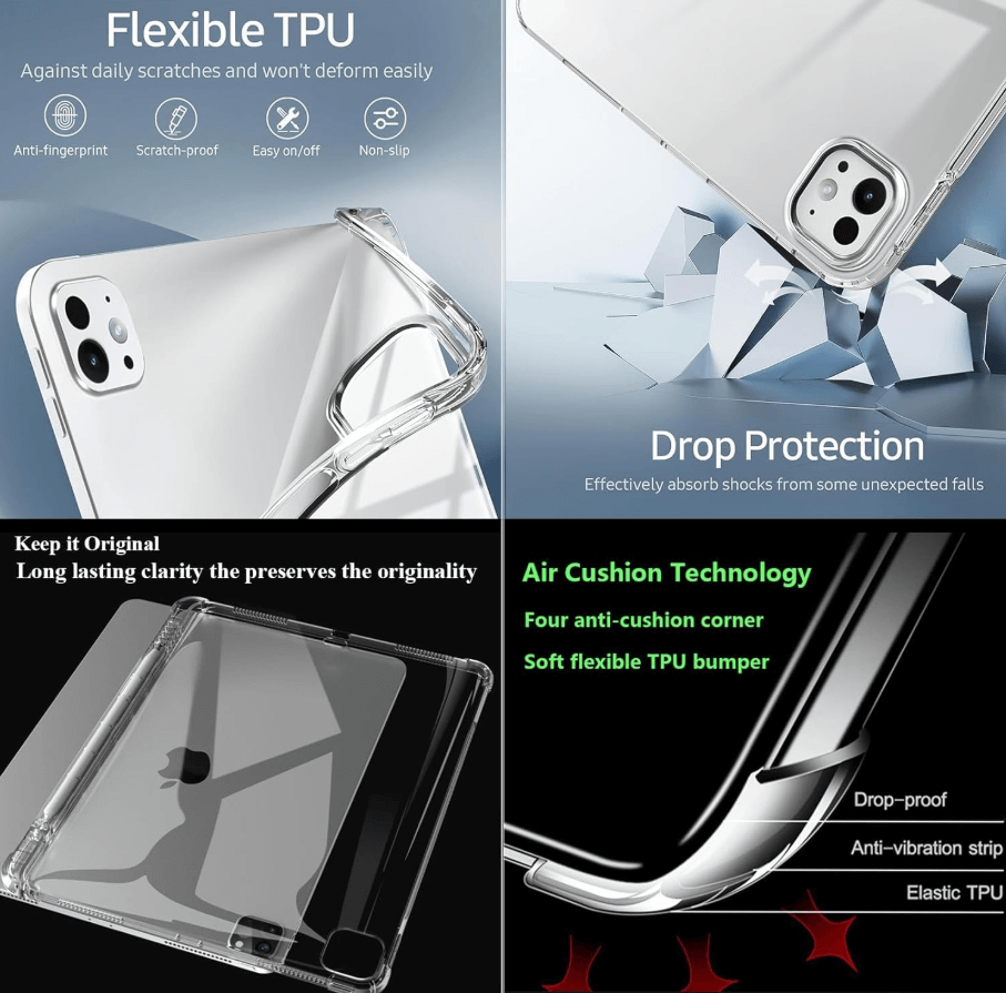 iPad Pro 11 2nd Gen 2020 Clear Case – Slim Transparent Cover