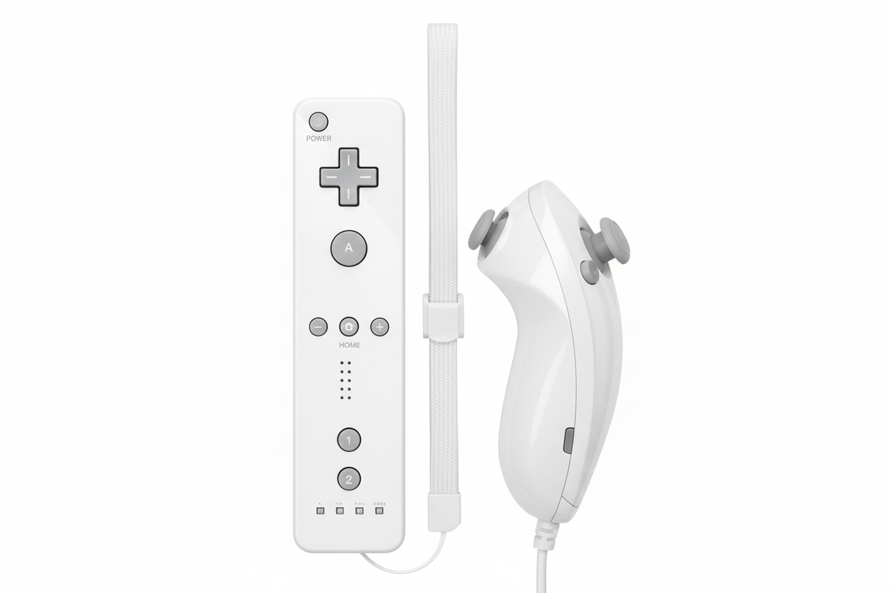 2 in 1 Wii Motion Plus Controller & Nunchuk Set – Wireless Gamepad