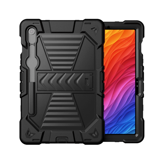 Samsung Galaxy Tab S9 Rugged Shockproof Case with Kickstand (Black)