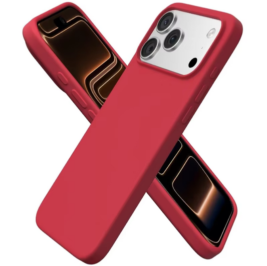 iPhone 17 Pro Red Silicone Case – Soft Protective Cover