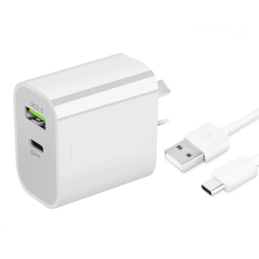 20W Fast Wall Charger – USB-C PD Charger with Type-C Cable