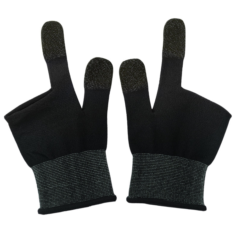 Mobile Gaming Finger Sleeves Silver Fiber (GA21)