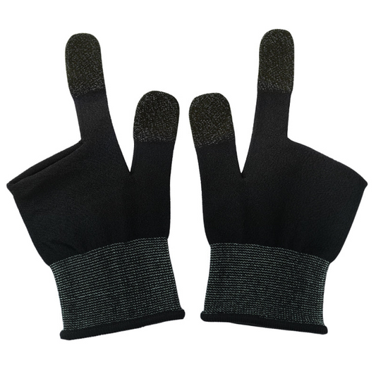 Mobile Gaming Finger Sleeves Silver Fiber (GA21)