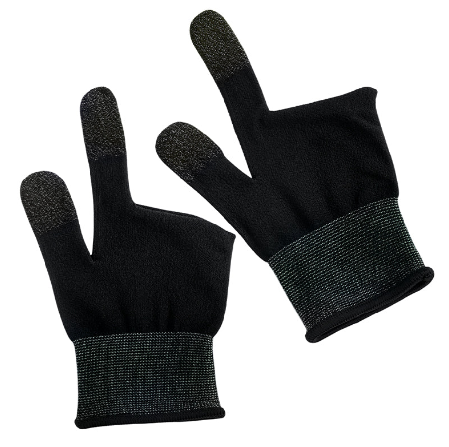 Mobile Gaming Finger Sleeves Silver Fiber (GA21)