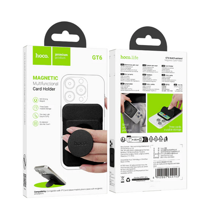Hoco Magnetic Card Pocket Wallet Slim Phone Holder (GT6)