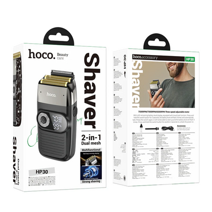 Hoco Electric Hair Shaver & Trimmer With Dual Mesh Display (HP30)