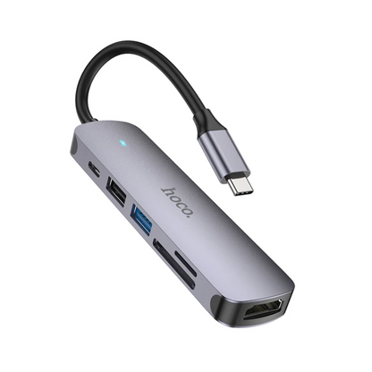 Hoco PD 100W USB-C Multi Function 6 in 1 Adapter Hub (HB28)