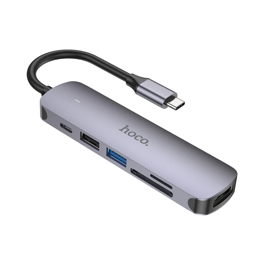 Hoco PD 100W USB-C Multi Function 6 in 1 Adapter Hub (HB28)