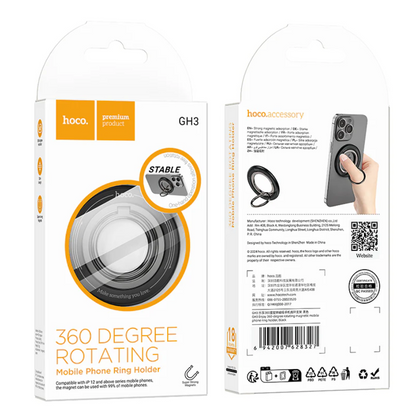 Hoco Magnetic Ring Holder 360 Degree For Phone Grip (GH3)