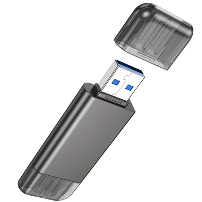 Hoco USB 3.0 Memory Card Reader USB-A USB-C Dual Plug (HB39)