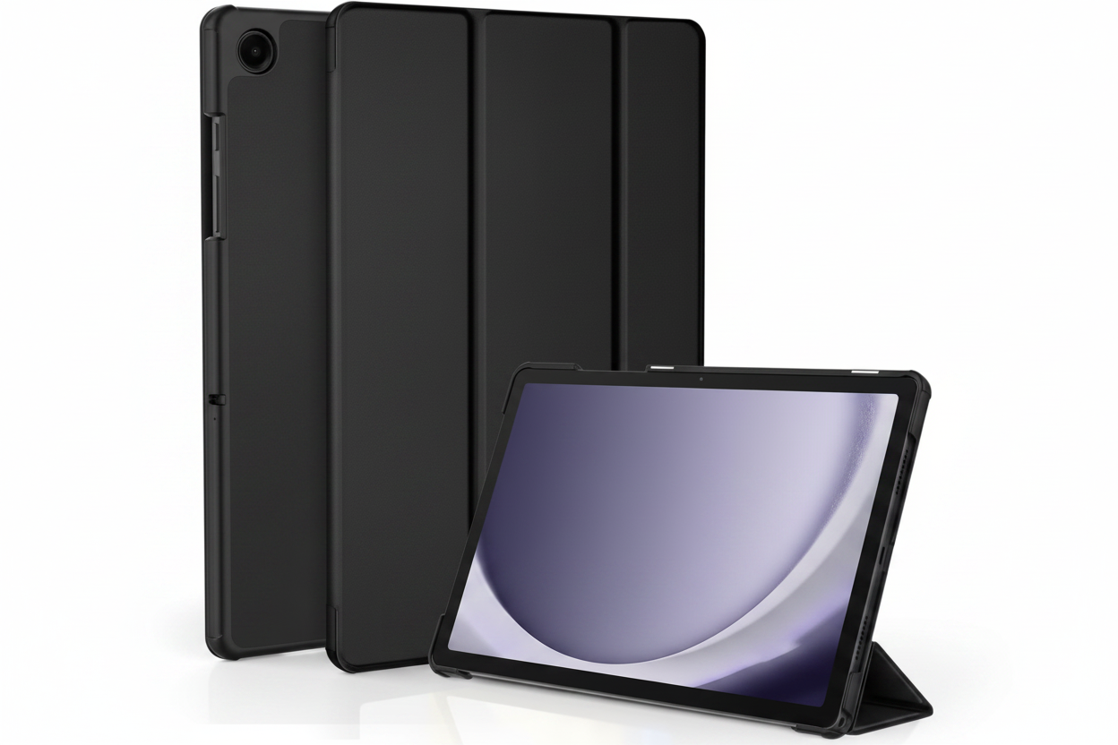 Black tablet case with 'Galaxy Tab A11+' branding on a white background