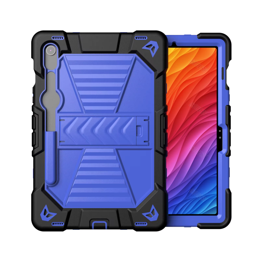 Samsung Galaxy Tab S9 FE Rugged Shockproof Case with Kickstand (Blue)
