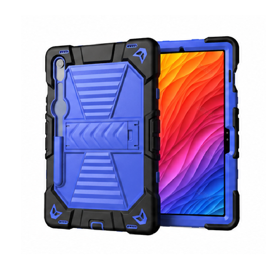 Samsung Galaxy Tab S9 FE Rugged Shockproof Case with Kickstand (Blue)