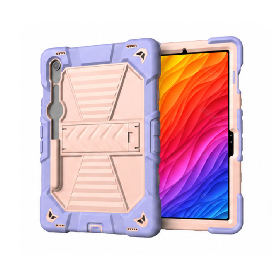 Tablet case with a colorful screen on a white background