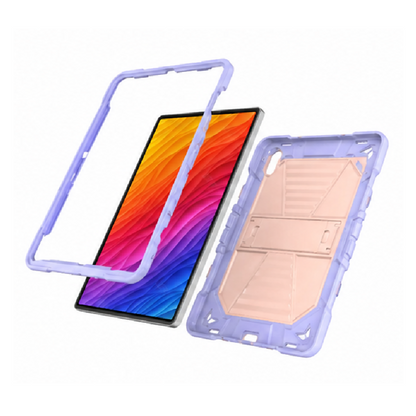 Phone case with a colorful screen and clear back on a white background
