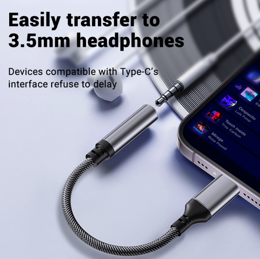 Type-C Headphone Jack Audio Adapter USB-C AUX Audio Converter
