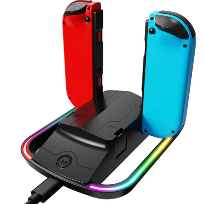 Classic 4-in-1 Fast Charger RGB LED Charging Dock Stand for Nintendo Switch Joy-Con