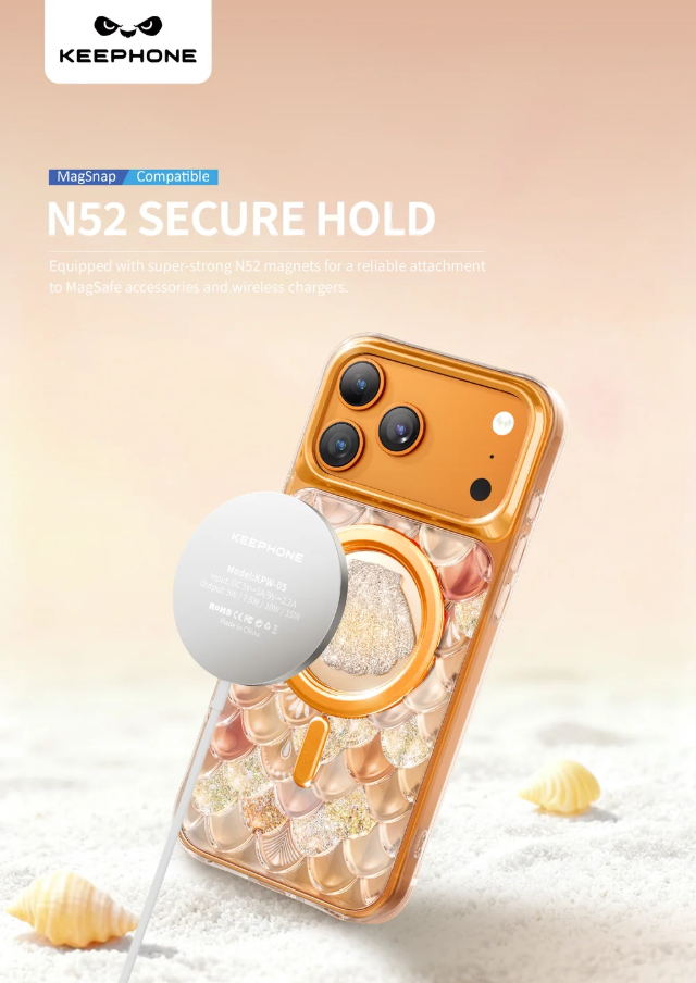 Keephone Iceland Glitter Case for iPhone 17 Pro | 3D Diamond Shell MagSafe Case