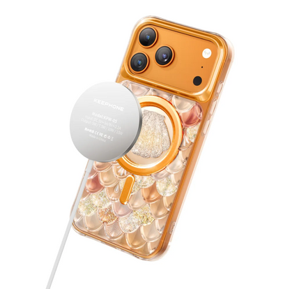 Keephone Iceland Glitter Case for iPhone 17 Pro | 3D Diamond Shell MagSafe Case