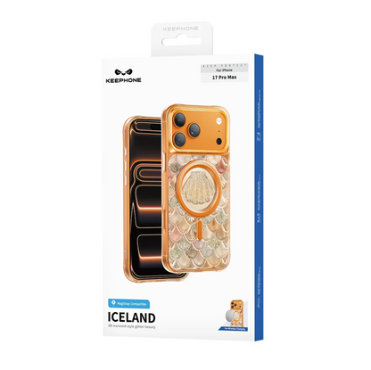 Keephone Iceland Glitter Case for iPhone 17 Pro | 3D Diamond Shell MagSafe Case