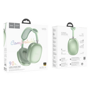 Premium Bluetooth 5.4 Wireless Headphones with 90-Hour Battery | TF Card and AUX Mode (W55) - Green