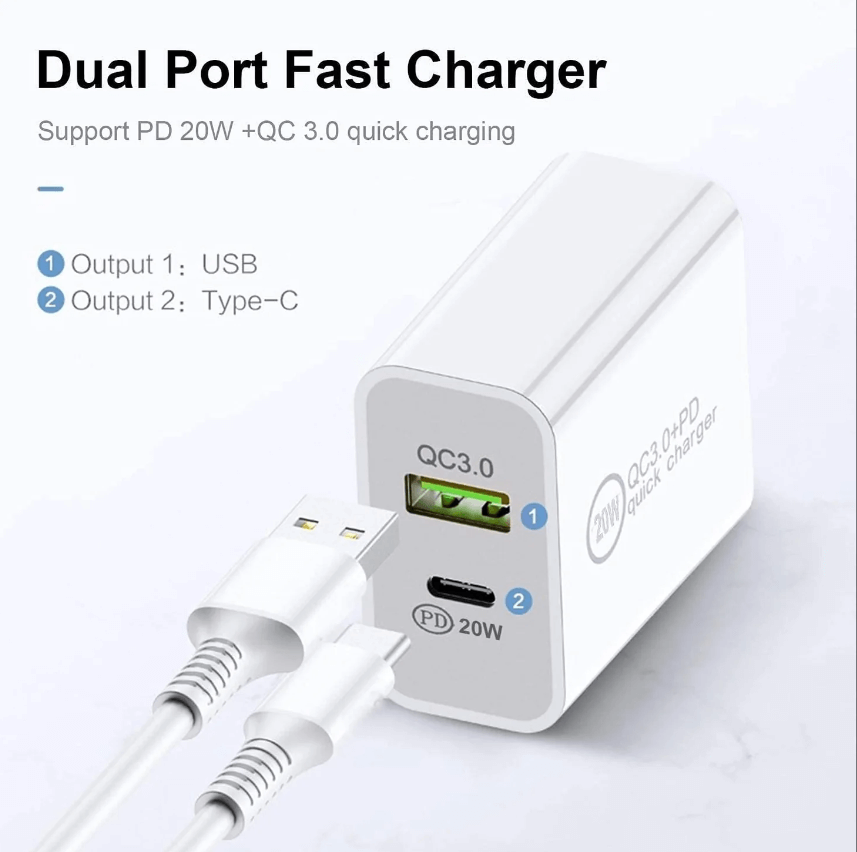 Compact 20W USB-C wall charger