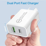 20W Fast Wall Charger – USB-C PD with Type-C Cable