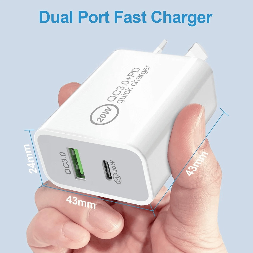 20W fast charging demonstration USB-C charger