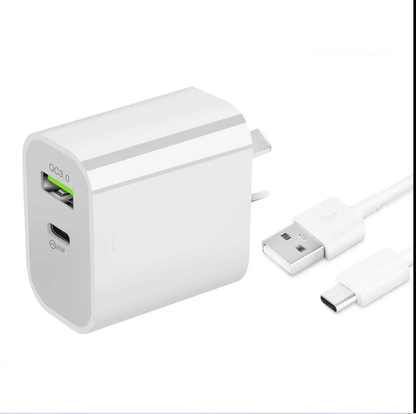 20W USB-C fast charger front view