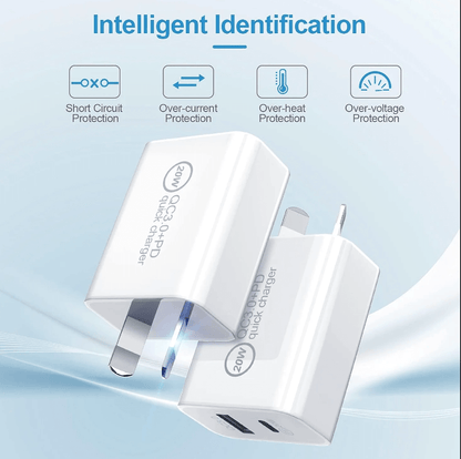 20W PD wall charger side angle