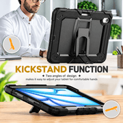 iPad 9.7-inch 6th Generation (2018) Heavy Duty Rugged Shockproof Silicone Case With Built-in Screen Protector
