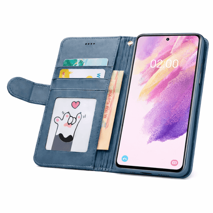 Samsung Galaxy S21 FE Flip Wallet Case Cowhide Dot Pattern