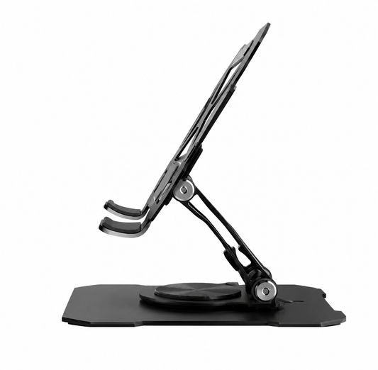 Adjustable Metal Tablet and Desktop Stand Side View