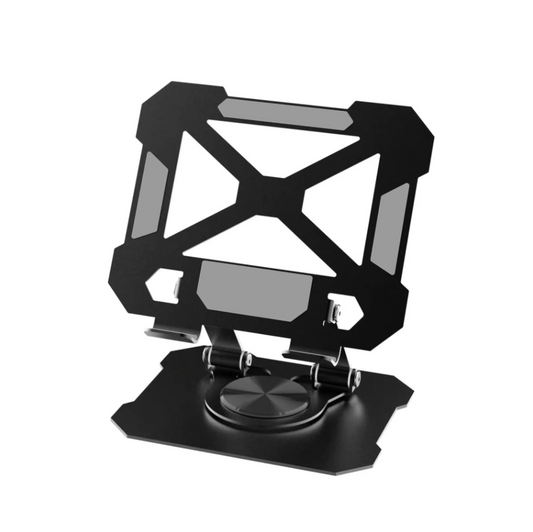 Black and gray electronic device on a white background
