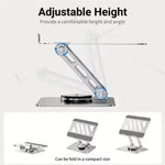 360° Rotating Laptop Stand | Adjustable Foldable Aluminum Alloy Desk Holder for & Tablet