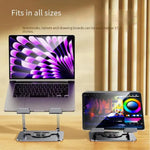 360° Rotating Laptop Stand | Adjustable Metal Desk Holder for & Tablet up to 17 Inch