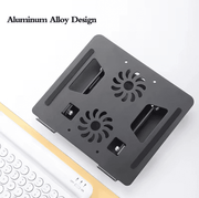 360° rotating laptop stand with dual cooling fans